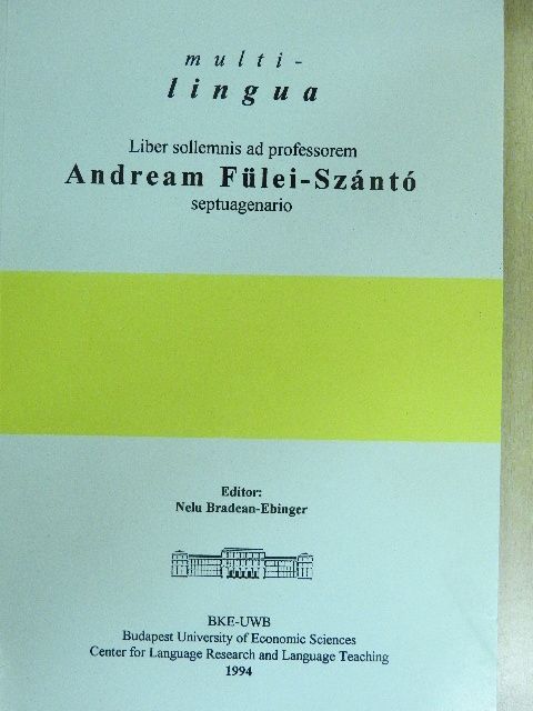 Blaskó József - Liber sollemnis ad professorem Andream Fülei-Szántó septuagenario [antikvár]