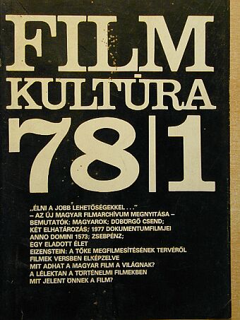 Bajor Nagy Ernő - Filmkultúra 1978. január-február [antikvár]