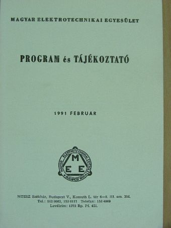 Program és tájékoztató 1991. február [antikvár]
