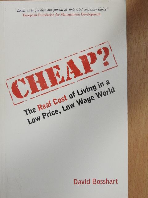 David Bosshart - Cheap? [antikvár]