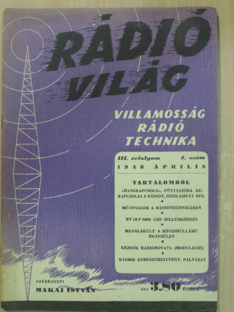 Rádióvilág 1948. április [antikvár]