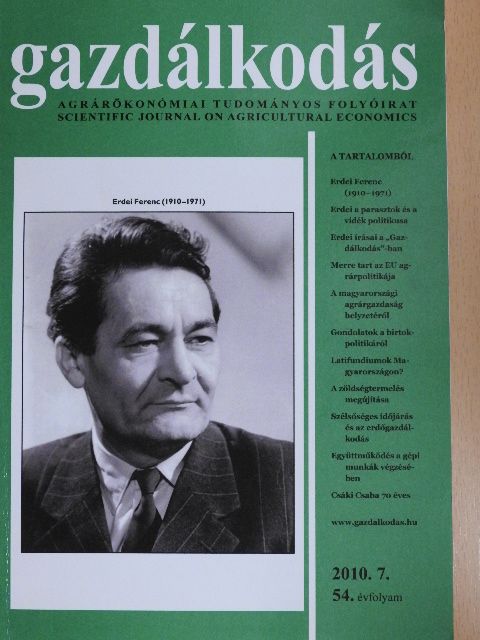 Biró Szabolcs - Gazdálkodás 2010/7. [antikvár]