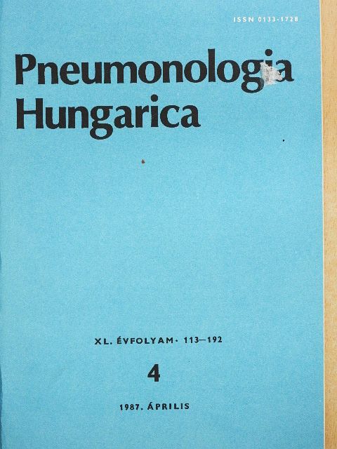 Csontos Éva - Pneumonologia Hungarica 1987. április [antikvár]