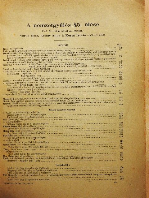 Lénárt Iván - Nemzetgyűlési Értesítő/Országgyűlési Értesítő 1946-1948. (vegyes számok) (6 db) [antikvár]