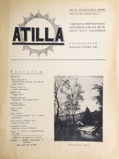 Békássy Gyöngyi - Atilla 1943. március [antikvár]