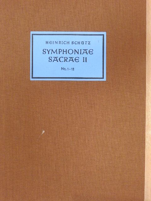 Heinrich Schütz - Symphoniae Sacrae II (1647) [antikvár]