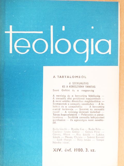 Boda László - Teológia 1980/3. [antikvár]
