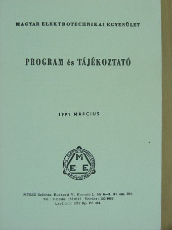 Program és tájékoztató 1991. március [antikvár]