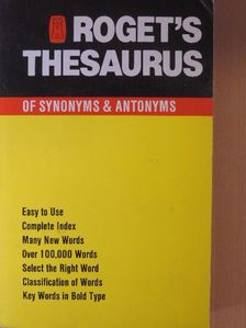 Peter Mark Roget - Roget's Thesaurus of Synonyms & Antonyms [antikvár]