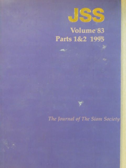 Chuimei Ho - The Journal of The Siam Society 1995 [antikvár]