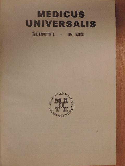 Dr. Dravetzky Éva - Medicus Universalis 1984. 1-6. szám/Supplementum [antikvár]