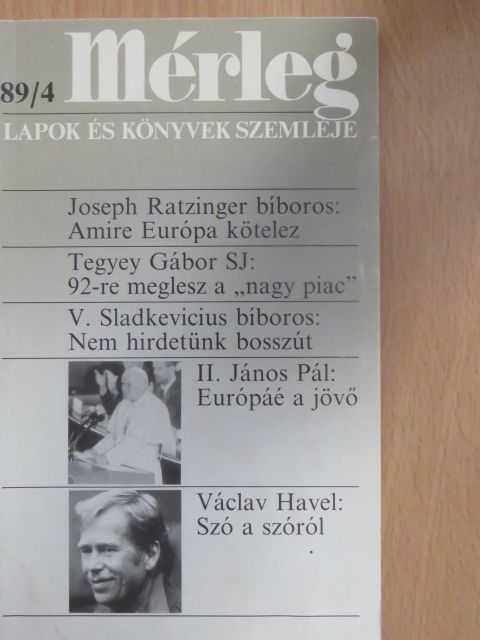 Endreffy Zoltán - Mérleg 1989/4. [antikvár]