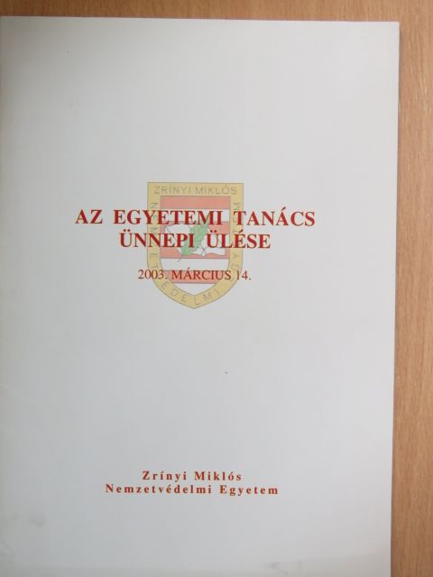 Dr. Gőcze István - Az Egyetemi Tanács ünnepi ülése [antikvár]