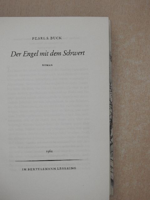 Pearl S. Buck - Der Engel mit dem Schwert  [antikvár]