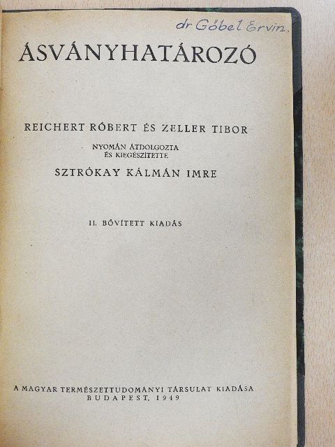 Ásványhatározó [antikvár]