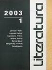 Bengi László - Literatura 2003/1. [antikvár]