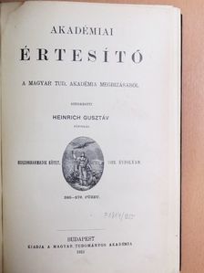 Ballagi Aladár - Akadémiai Értesítő 1912. január-december [antikvár]