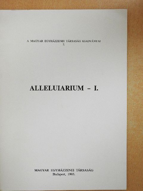Alleluiarium I. [antikvár]