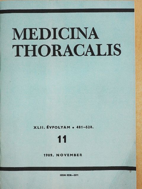 Pataki Géza - Medicina Thoracalis 1989. november [antikvár]