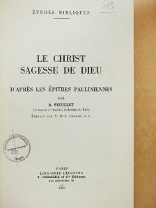 A. Feuillet - Le Christ Sagesse de Dieu [antikvár]