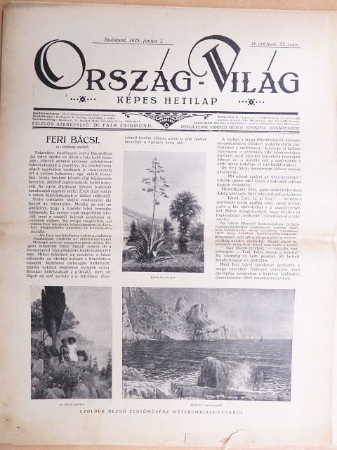 Rudnai Győző - Ország-Világ 1923. június 3. [antikvár]