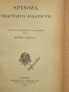 Spinoza - Tractatus politicus [antikvár]