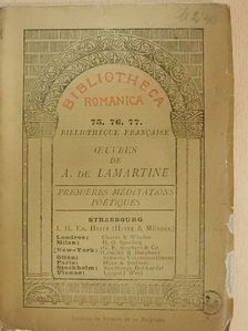A. de Lamartine - Premiéres Méditations Poétiques [antikvár]