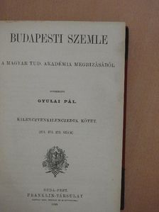 Berzeviczy Albert - Budapesti Szemle 99-100. kötet 271-276. szám [antikvár]