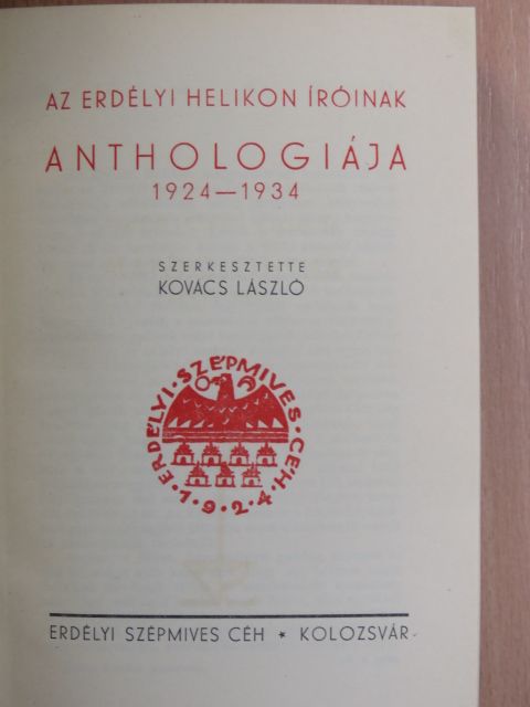 Áprily Lajos - Az Erdélyi Helikon íróinak Anthologiája [antikvár]