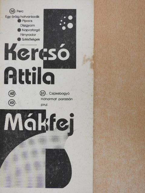 Kercsó Attila - Mákfej [antikvár]