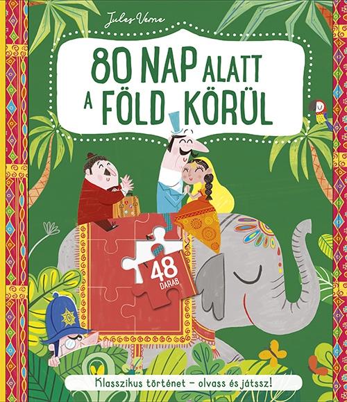 - - 80 nap a Föld körül - könyv + kirakós