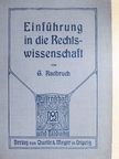 Dr. Gustav Radbruch - Einführung in die Rechtswissenschaft (gótbetűs) [antikvár]