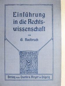 Dr. Gustav Radbruch - Einführung in die Rechtswissenschaft (gótbetűs) [antikvár]
