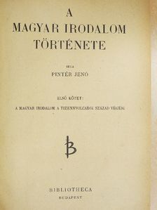 Pintér Jenő - A magyar irodalom története I-II. [antikvár]
