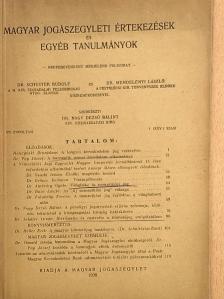 Dr. Ambrózy Gyula - Magyar jogászegyleti értekezések és egyéb tanulmányok 1939. január [antikvár]