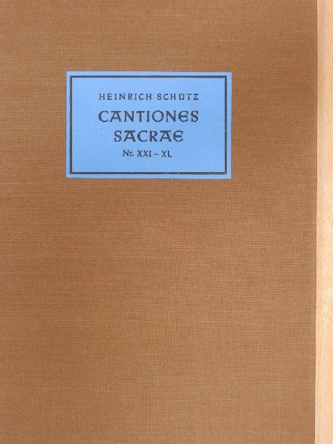 Heinrich Schütz - Cantiones sacrae 1625 [antikvár]