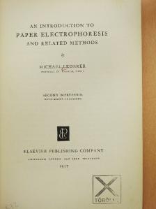 Michael Lederer - An Introduction to Paper Electrophoresis and Related Methods [antikvár]