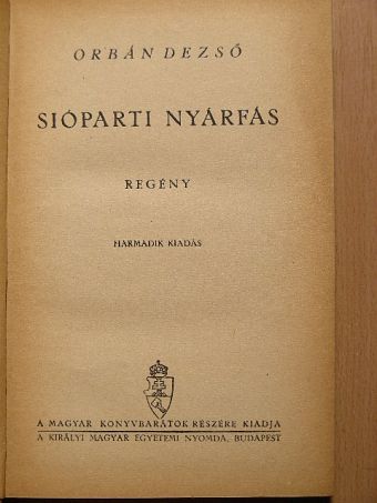 Orbán Dezső - Sióparti nyárfás [antikvár]
