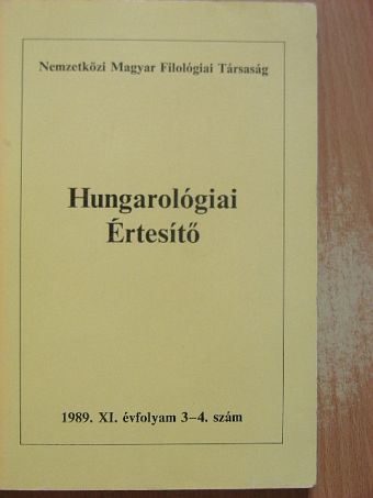 Hungarológiai Értesítő 1989/3-4. [antikvár]