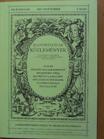 Hadtörténelmi Közlemények 2007. szeptember [antikvár]