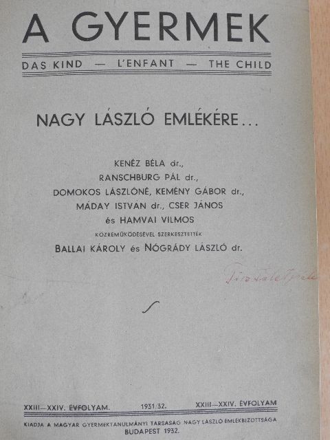 Csatth István - A gyermek 1931-1933./A gyermek és az ifjúság 1934. [antikvár]