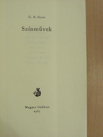 G. B. Shaw - Színművek [antikvár]