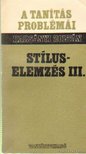 HARSÁNYI ZOLTÁN - Stíluselemzés III. [antikvár]