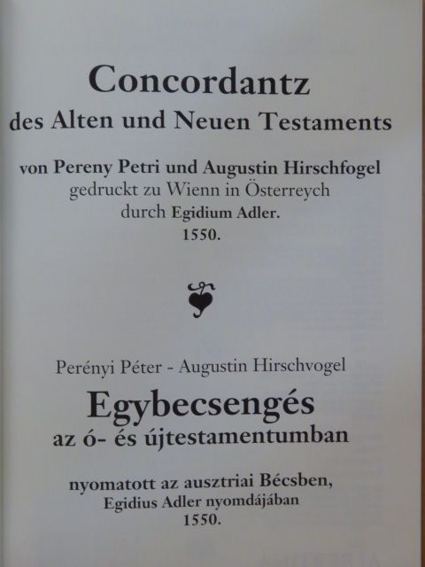 Augustin Hirschvogel - Egybecsengés az ó- és újtestamentumban  [antikvár]