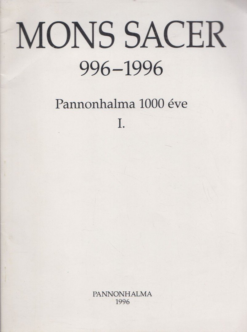 Mons Sacer 996-1996 I. melléklet [antikvár]