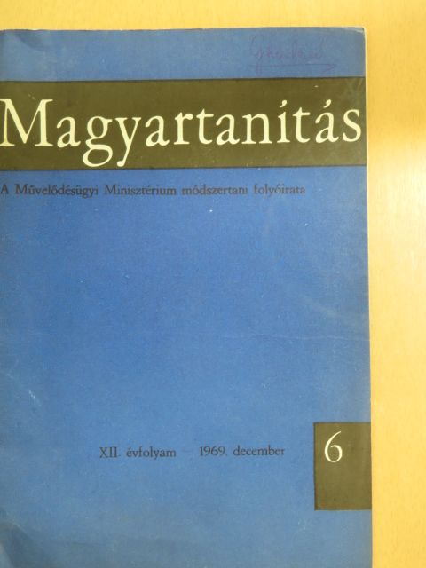 Dékán Antal - Magyartanítás 1969. december [antikvár]
