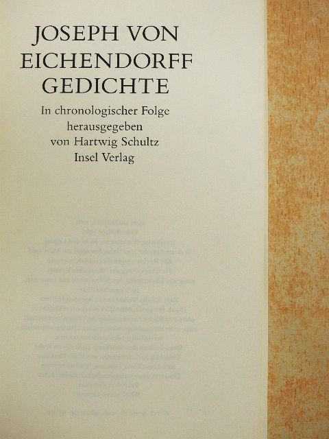 Joseph von Eichendorff - Joseph von Eichendorff Gedichte [antikvár]