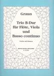 GRAUN - TRIO B-DUR FÜR FLÖTE, VIOLA UND BASSO CONTINUO PARTITUR & STIMMEN (KOVÁCS)
