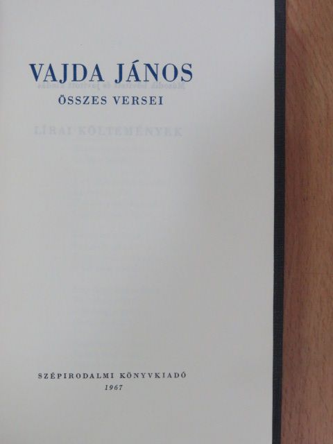 Vajda János - Vajda János összes versei [antikvár]