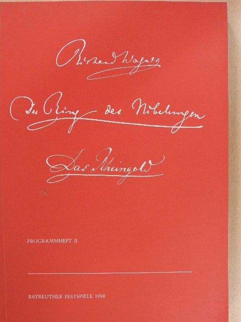 Gilbert Durand - Bayreuther Festspiele 1988 Programmheft II [antikvár]